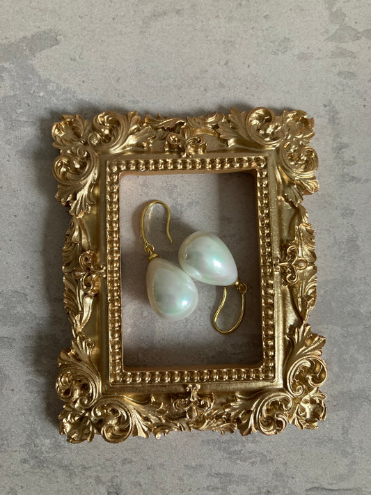 Pearl Droplet Drop Earrings (ST827)