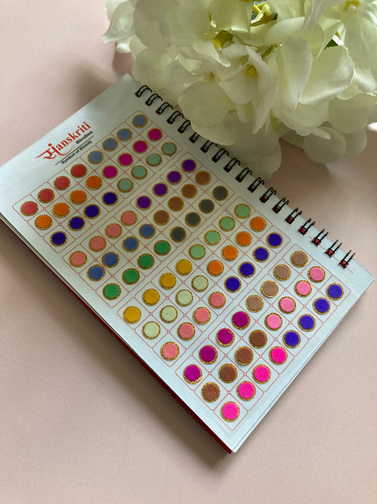 Gold Border Zari Velvet 576 Bindi Booklet (ST1053)