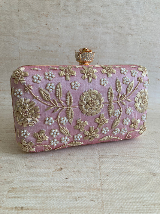 Alina (Rectangular Clutch) (Dark Pink) (ST859)
