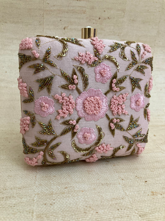Anaya Floral Bloom Clutch Bag (Pink) (ST150)