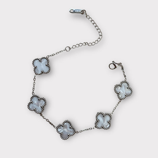 Adina Clover Bracelet (ST878) (Silver)