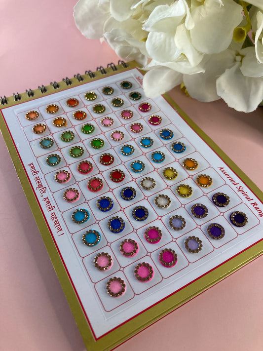 Colourful Stone Border 360 Bindi Booklet (ST698)