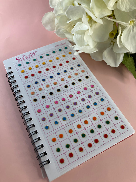 Golden Zari Border Velvet 576 Bindi Booklet (ST699)