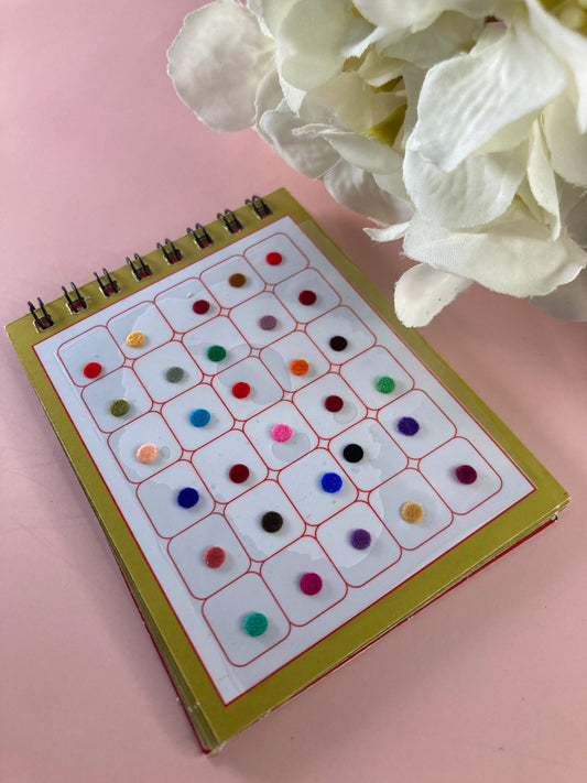 Mini Range Assorted Colours 120 Bindi Booklet (ST709) (4 Inch Bindis)