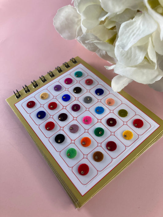 Mini Range Assorted Colours Single Stone 120 Bindi Booklet (ST711)