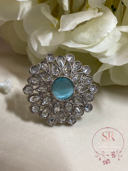 Gohar Classic Ring (ST004) Aqua