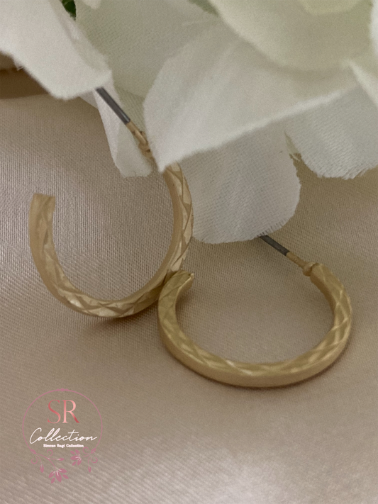 Esme Small Patterned Hoop Earrings (ST042)