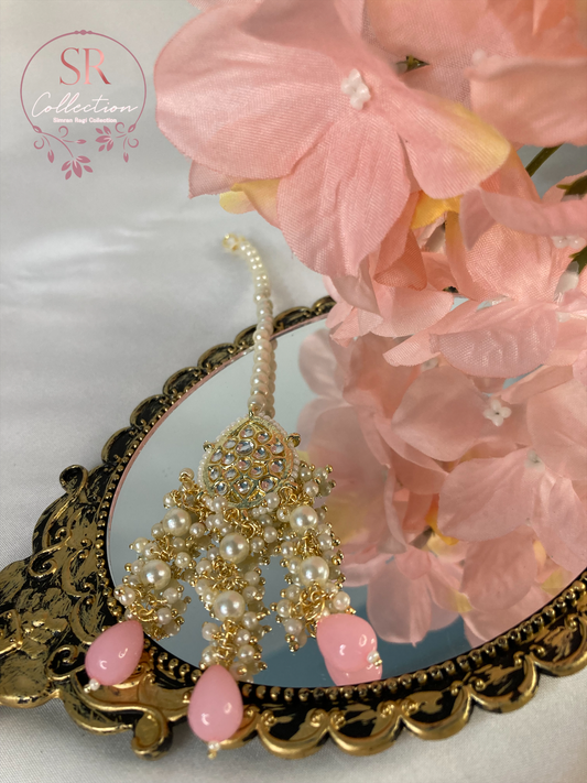 Ashvi Pink Kundan Tikka (ST178)
