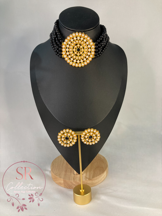 Aishwariya Mala Choker Set (ST126) Black