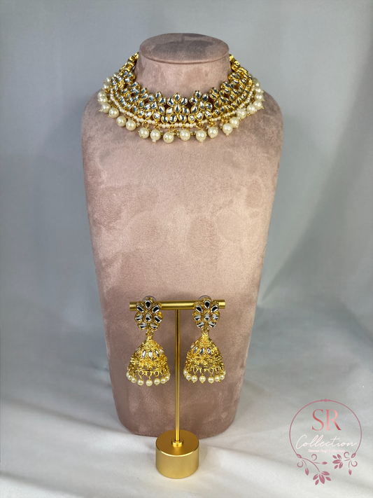 Zoya Choker Set (ST180) White