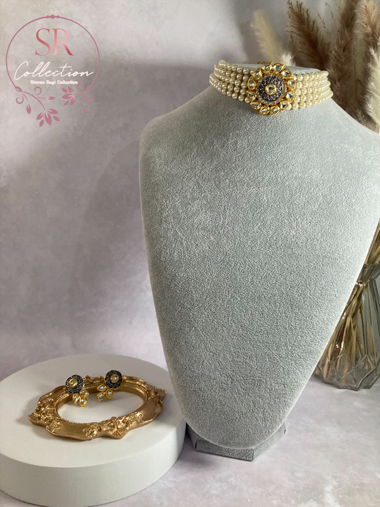 Amaira Gold Plated Meenakari And Kundan Choker Set (ST166)