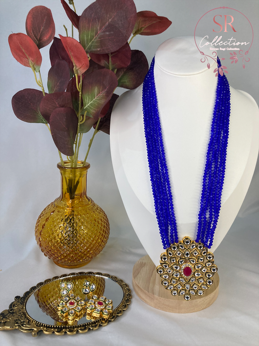 Neetu Long Mala Necklace (ST127) Royal Blue