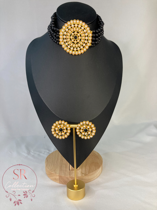 Punam Mala Choker Set (ST179) Black