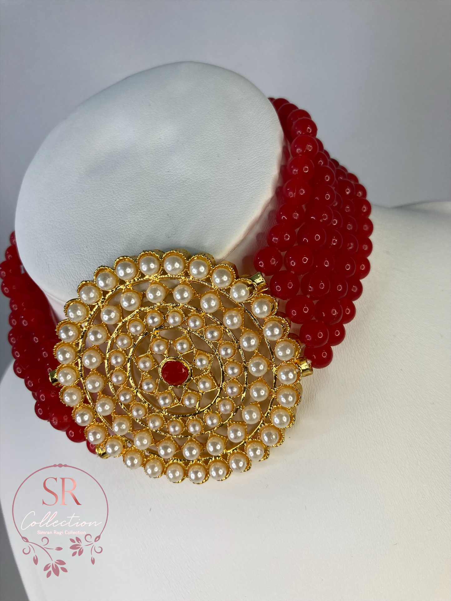 Aishwariya Mala Choker Set (ST126) Red