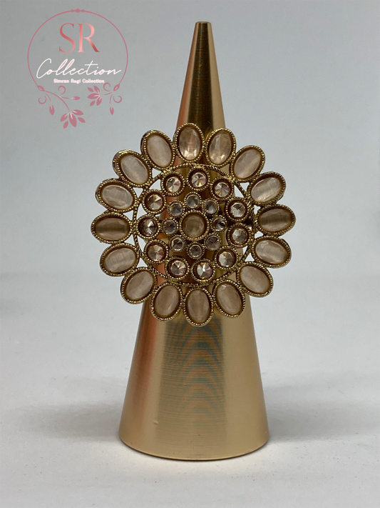 Noor Classic Antique Ring (ST005) Peach