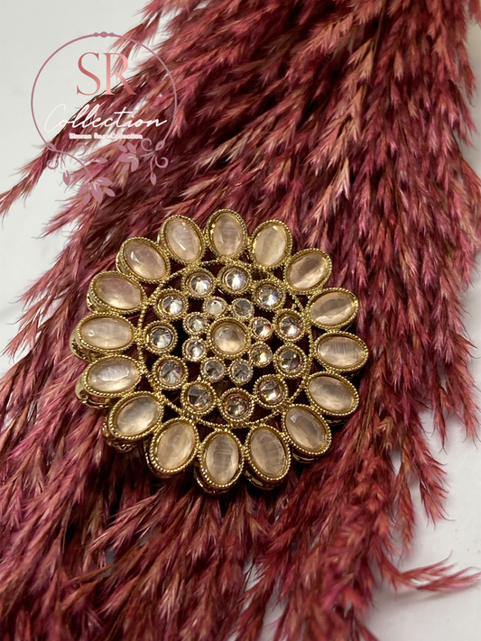 Noor Classic Antique Ring (ST005) Peach